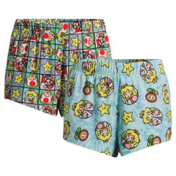 Nintendo Mario Brothers Women's Print Sleep Shorts, 2-Pack, Size 2X - NWT - Picture 2 of 3